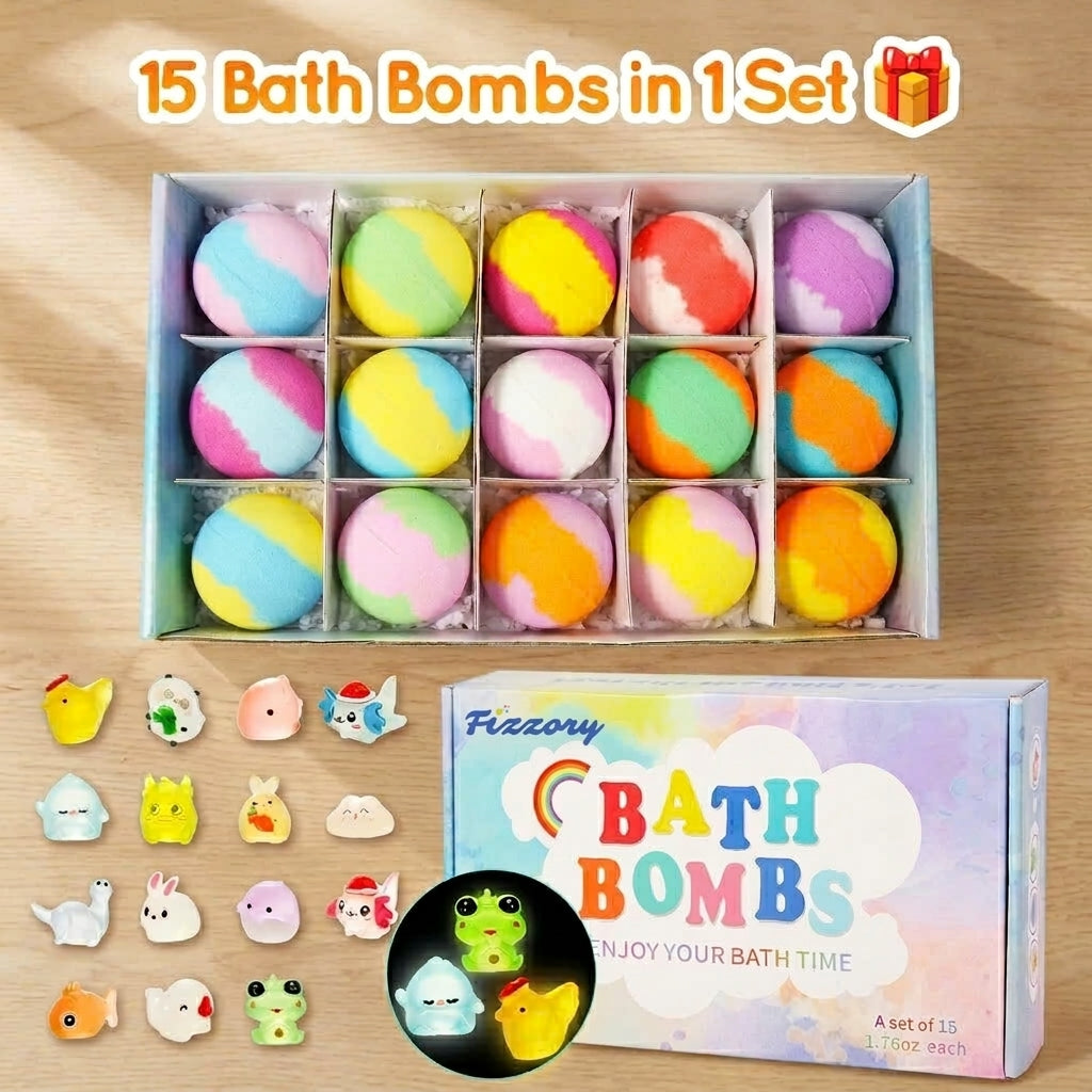 Glow Surprise 15-Piece Bath Bomb Gift Set