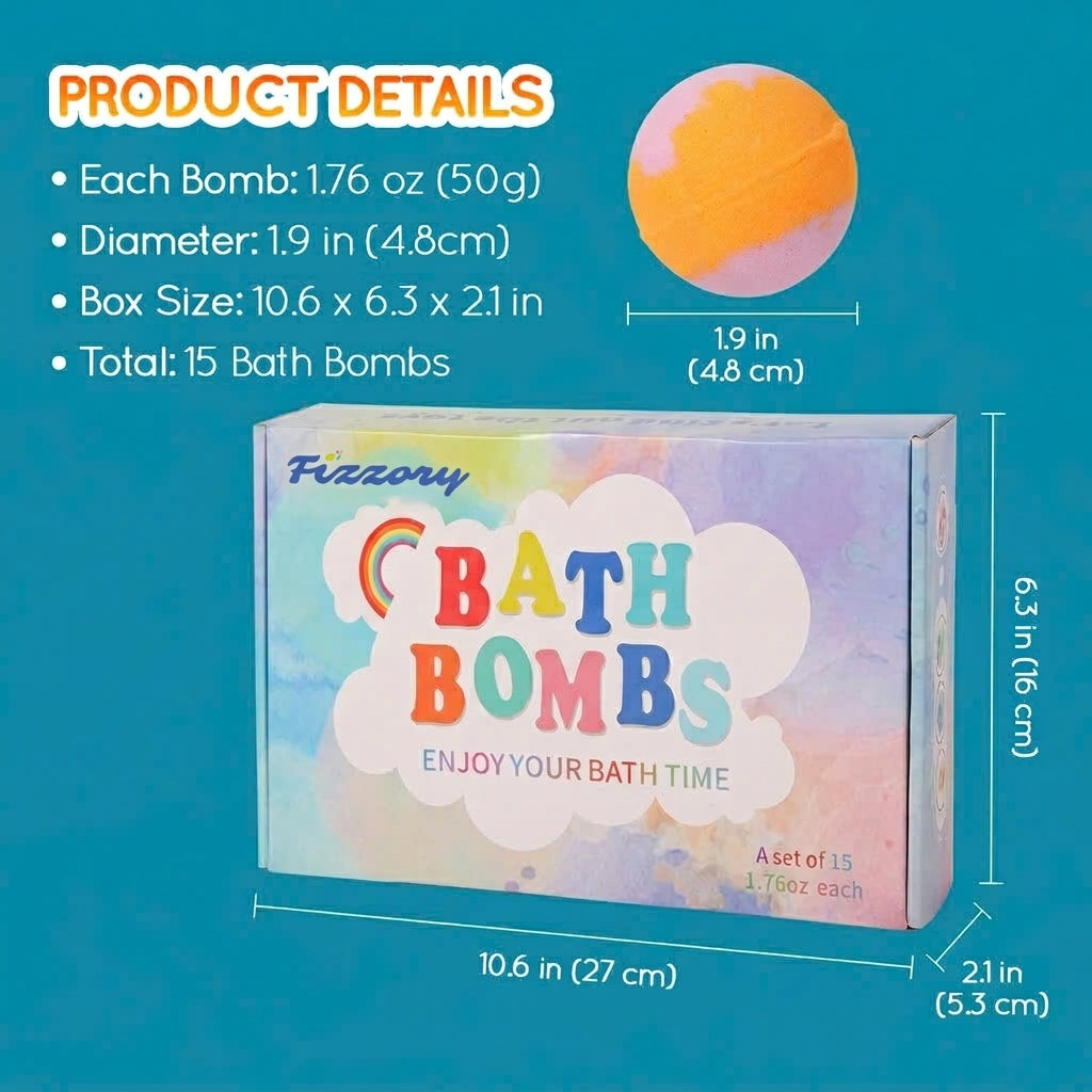Glow Surprise 15-Piece Bath Bomb Gift Set